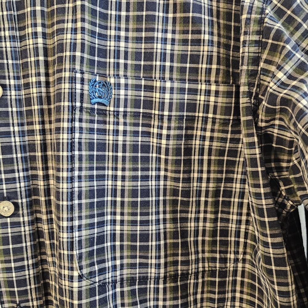 Cinch Button Down Shirt Long Sleeve Men's Large Cotton Plaid Cowboy Western - Picture 2 of 6